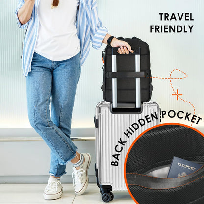 Camera Backpack for Photographers - Compact Camera Bag with 15 Inch Laptop Compartment - Side Access Quick Draw - Anti-Theft Hidden Pocket Tripod Holder Rain Cover - TB04 Black