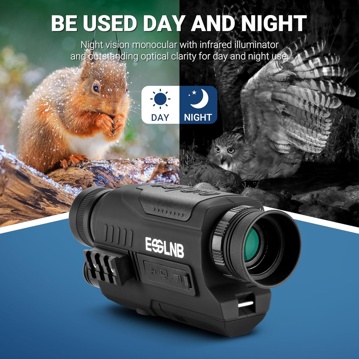 Night Vision Monocular, 6X32 Night Vision Infrared Monocular, Portable Digital Night Vision Scopes for Day & Night Camping, Surveillance, 1080P Full HD Photo & Video