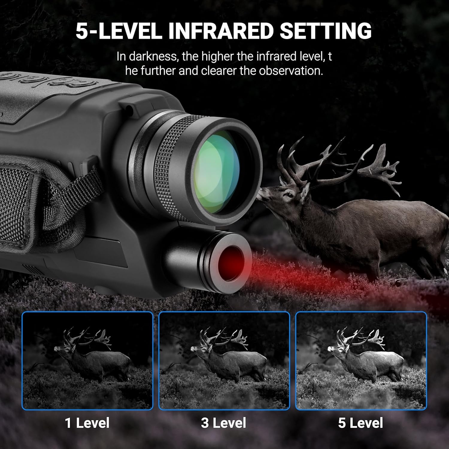 Night Vision Monocular, 6X32 Night Vision Infrared Monocular, Portable Digital Night Vision Scopes for Day & Night Camping, Surveillance, 1080P Full HD Photo & Video